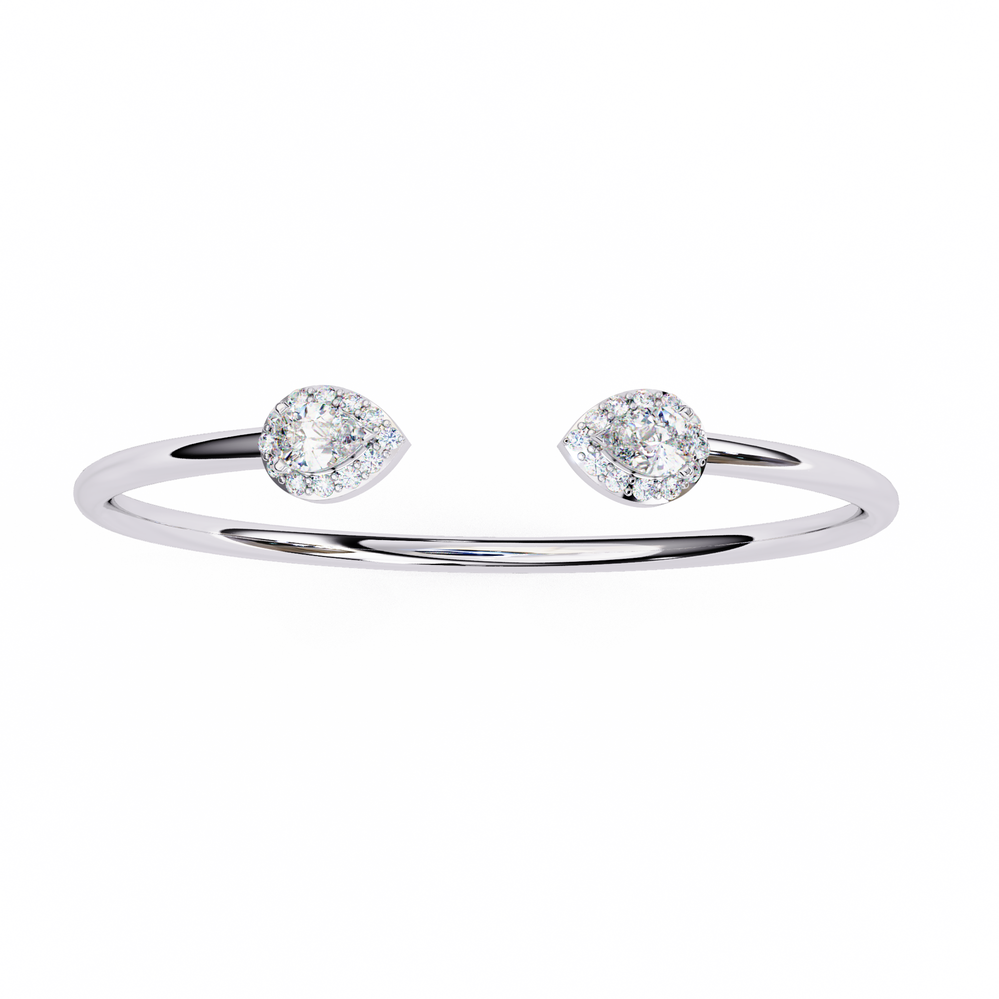 Solitairekart 1.17ct Pear Cut Natural Diamond Bracelet-H Color. VS1 Clarity